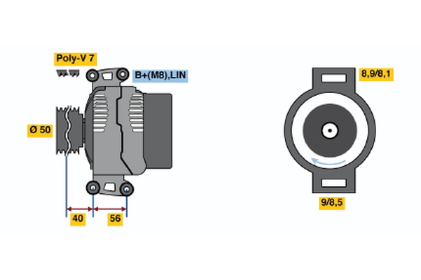 Generator / Alternator 0 986 047 790 BOSCH