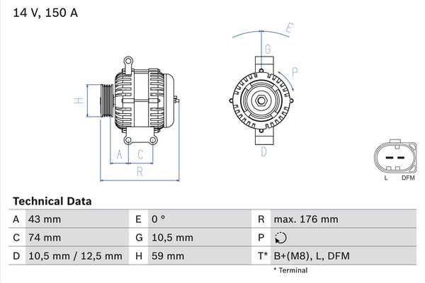 Generator / Alternator 0 986 047 920 BOSCH