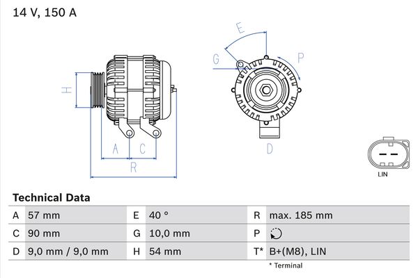 Generator / Alternator 0 986 047 930 BOSCH