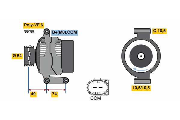 Generator / alternator 0 986 047 940 BOSCH