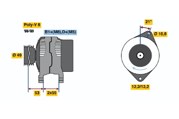 Generator / Alternator 0 986 048 030 BOSCH