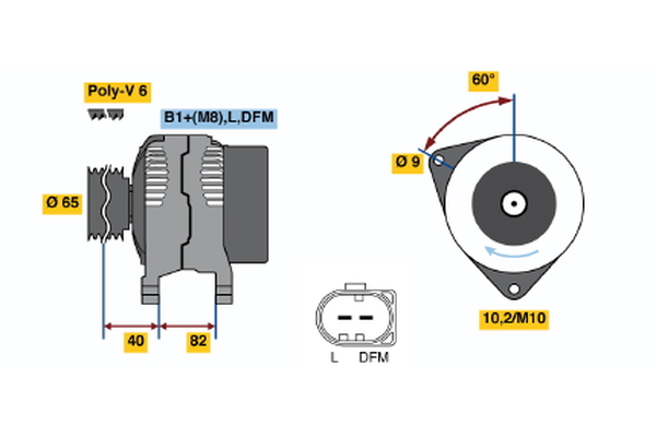 Generator / Alternator 0 986 048 120 BOSCH