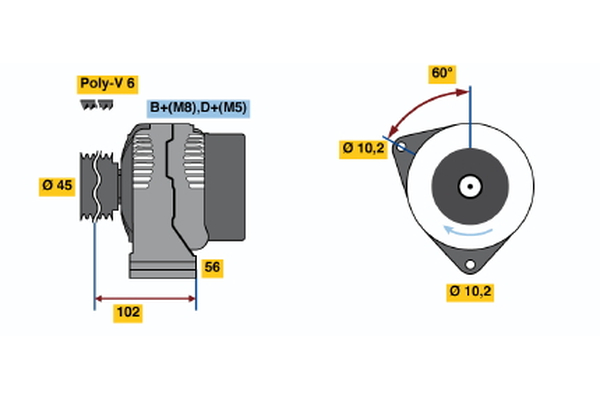 Generator / Alternator 0 986 048 150 BOSCH