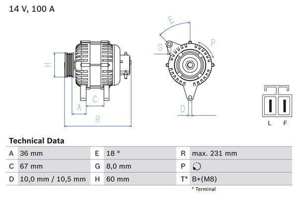 Generator / Alternator 0 986 048 320 BOSCH