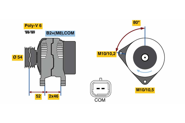 Generator / alternator 0 986 048 360 BOSCH