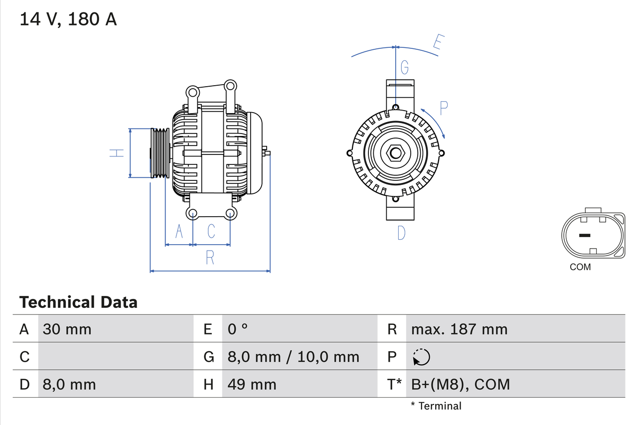 Generator / Alternator 0 986 048 820 BOSCH