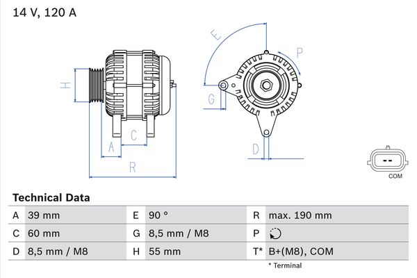 Generator / Alternator 0 986 049 030 BOSCH