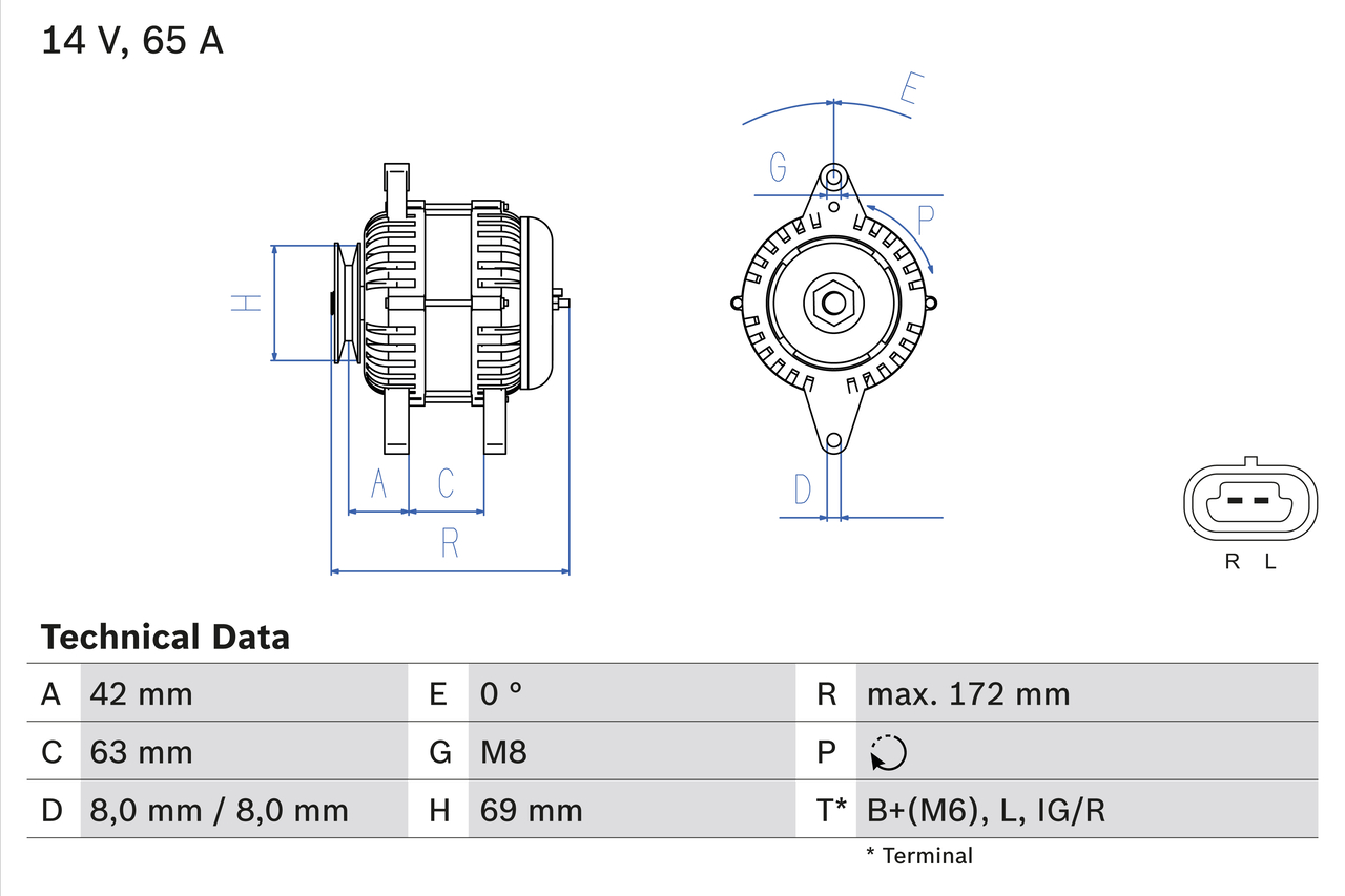 Generator / Alternator 0 986 049 051 BOSCH