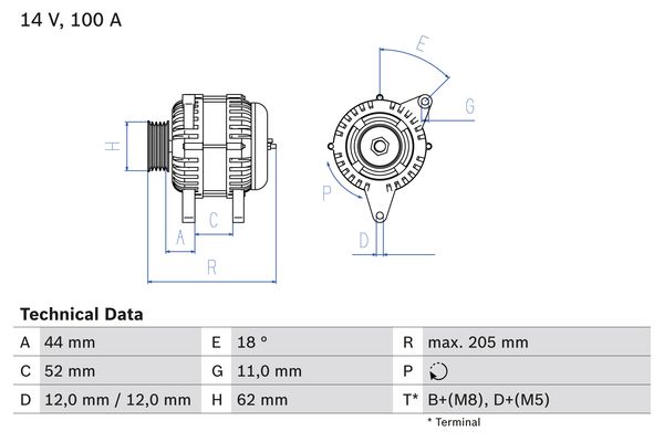 Generator / Alternator 0 986 049 231 BOSCH