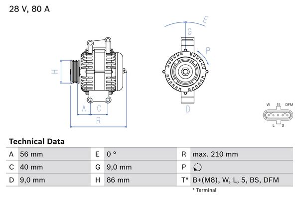 Generator / Alternator 0 986 049 320 BOSCH