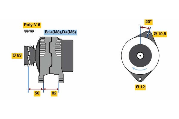 Generator / Alternator 0 986 049 420 BOSCH