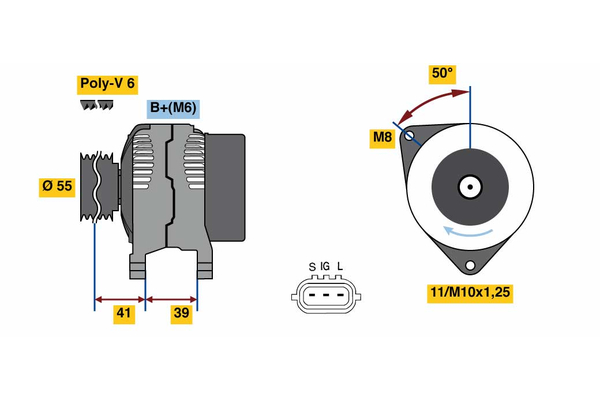 Generator / Alternator 0 986 049 490 BOSCH