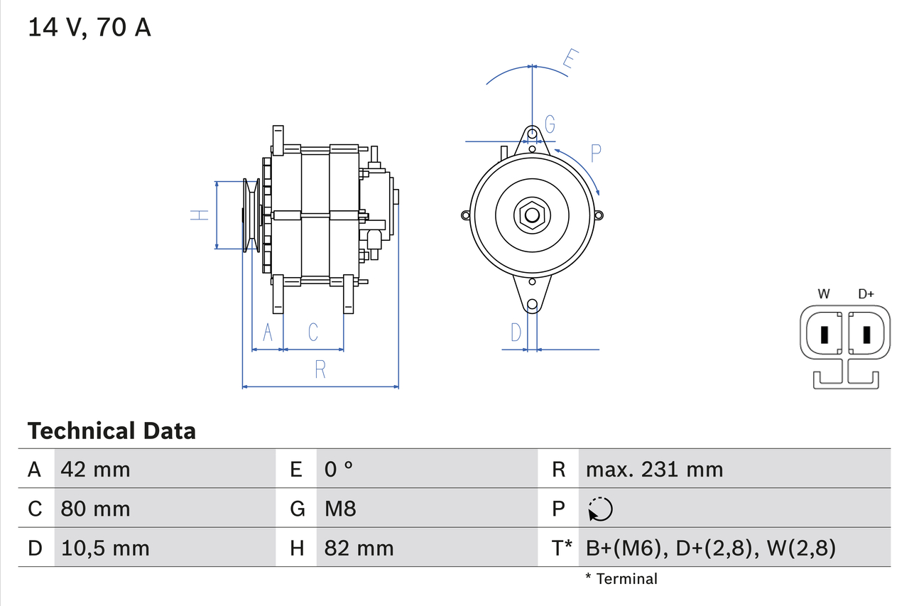 Generator / Alternator 0 986 049 730 BOSCH