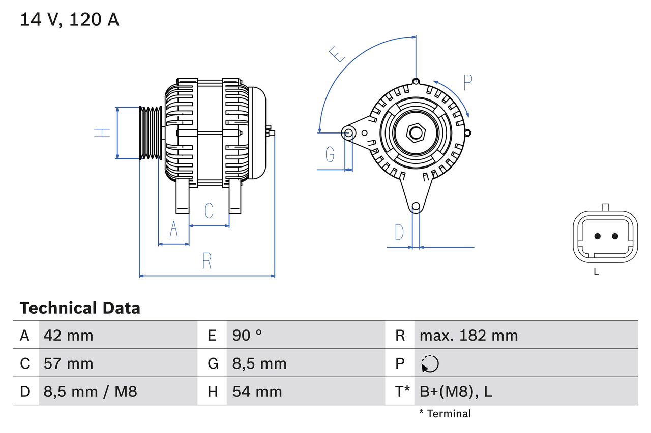 Generator / Alternator 0 986 049 810 BOSCH
