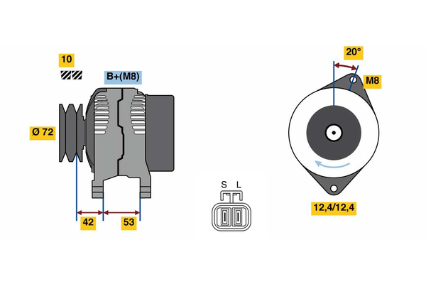 Generator / Alternator 0 986 049 880 BOSCH