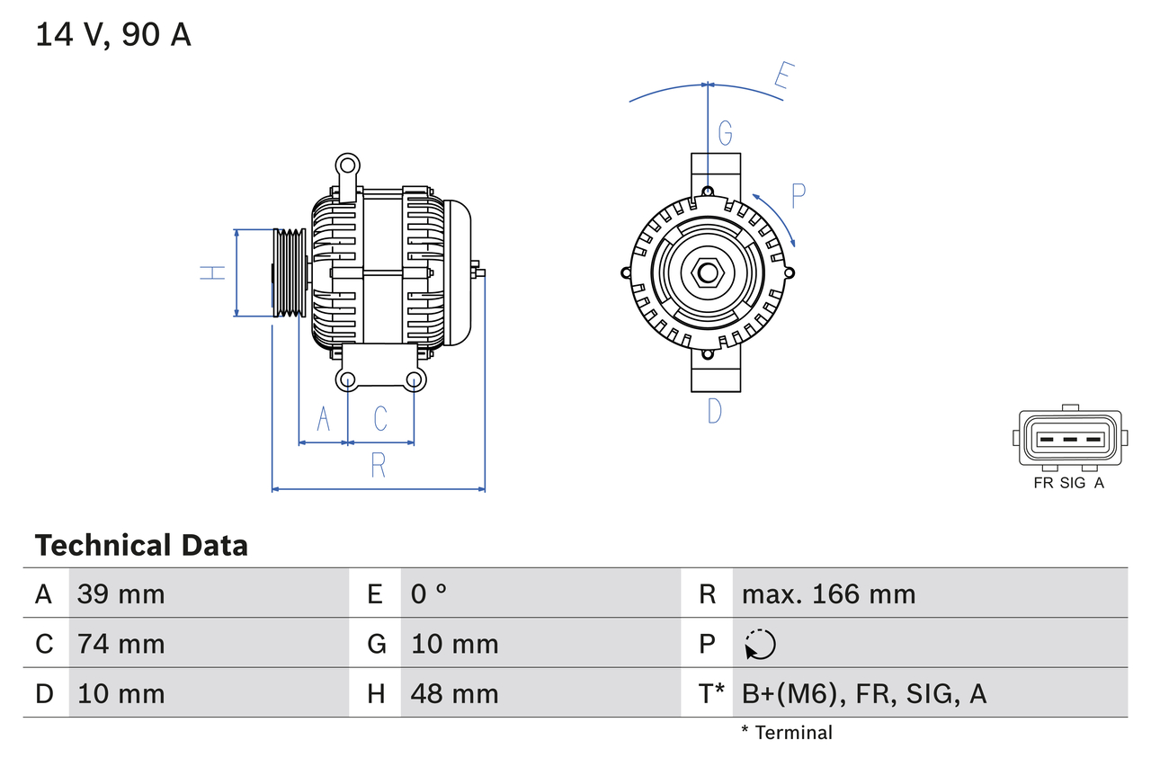 Generator / alternator 0 986 049 980 BOSCH