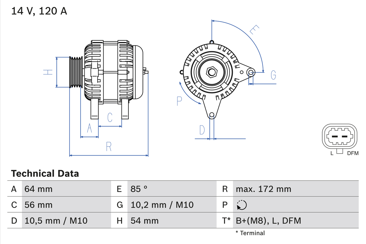 Generator / alternator 0 986 049 990 BOSCH