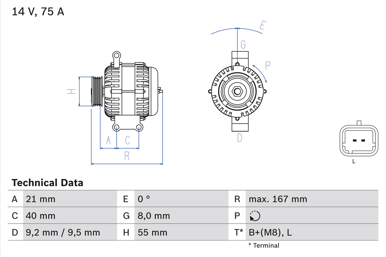 Generator / Alternator 0 986 080 220 BOSCH