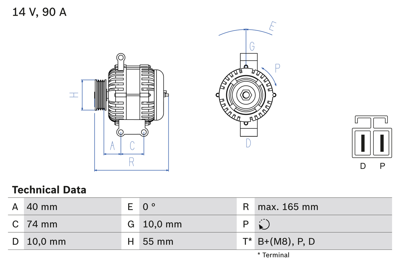 Generator / Alternator 0 986 080 320 BOSCH
