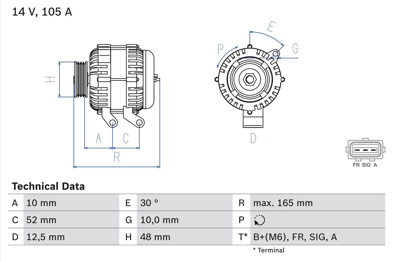 Generator / alternator 0 986 080 440 BOSCH