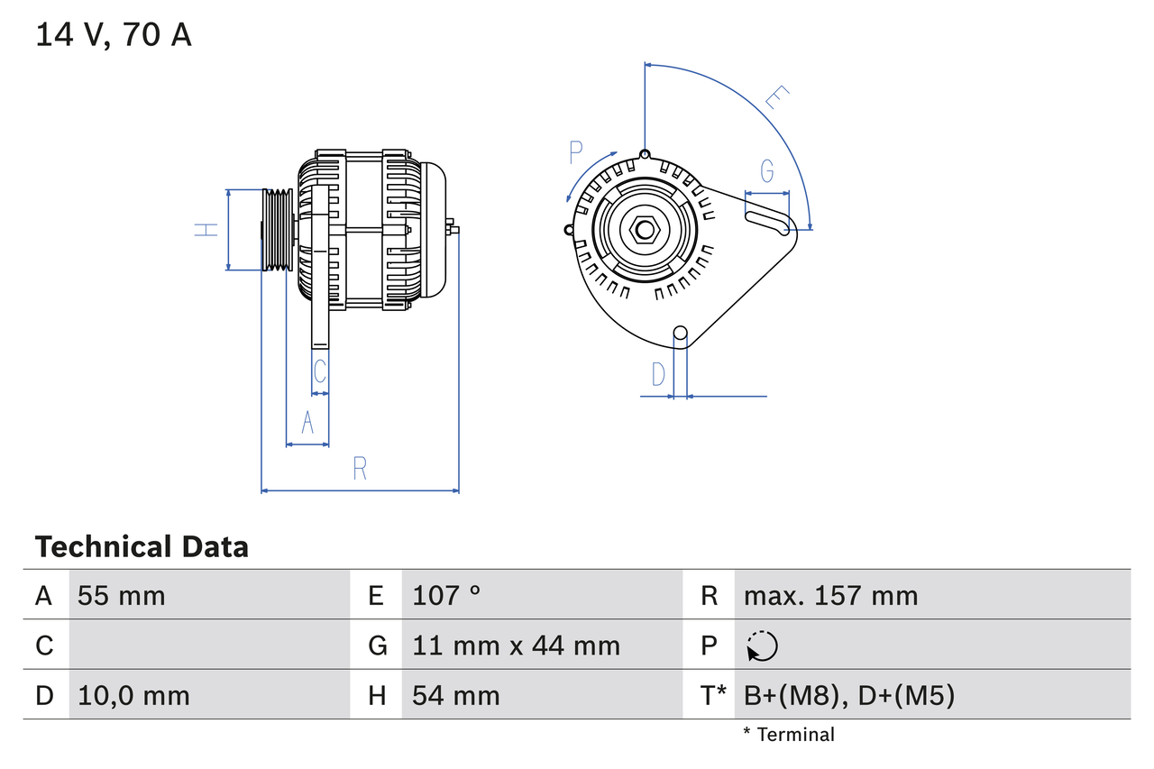 Generator / Alternator 0 986 080 490 BOSCH