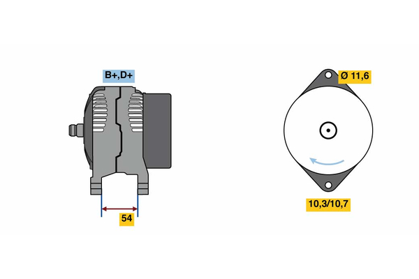 Generator / Alternator 0 986 080 630 BOSCH