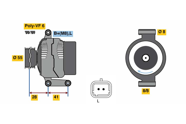 Generator / Alternator 0 986 080 930 BOSCH