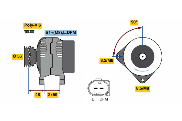 Generator / Alternator 0 986 081 320 BOSCH