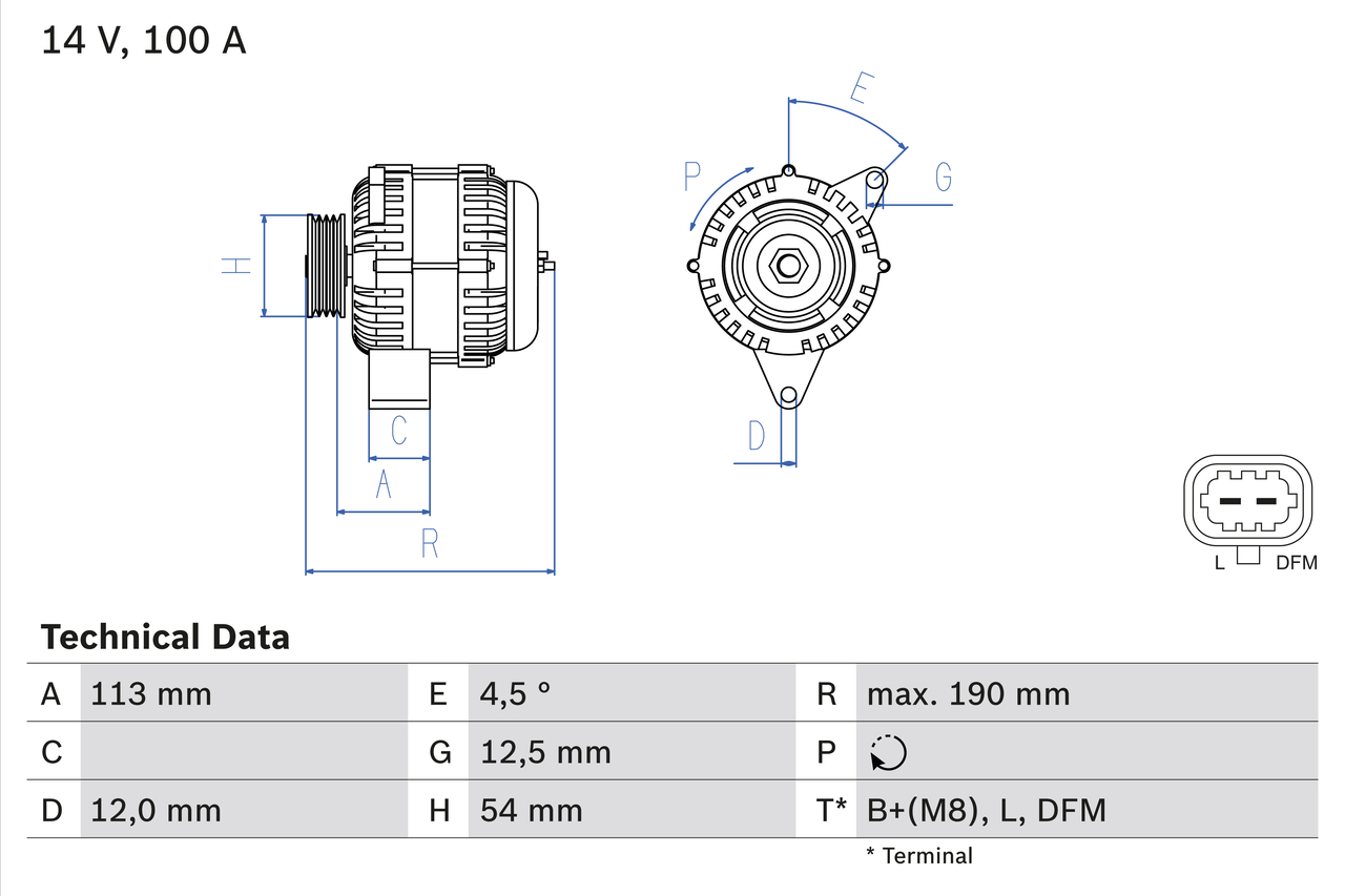 Generator / Alternator 0 986 081 410 BOSCH