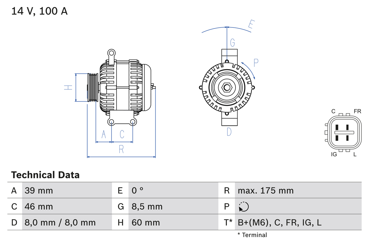 Generator / Alternator 0 986 082 420 BOSCH
