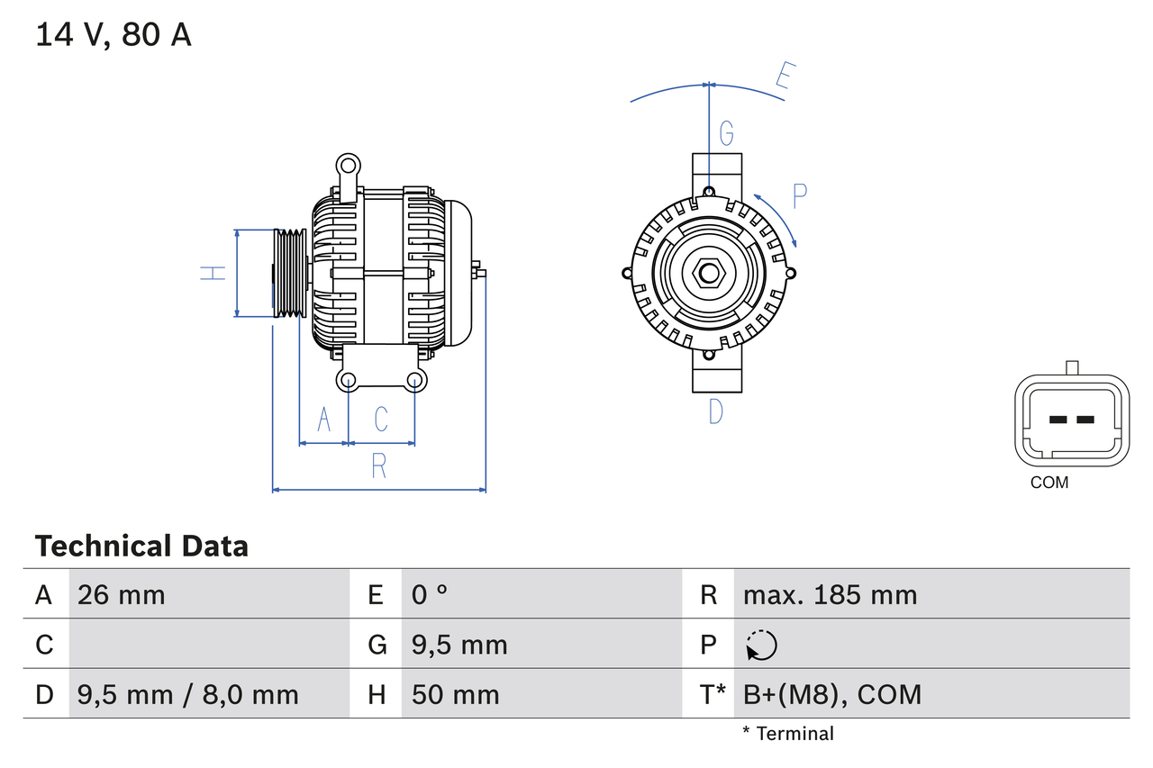 Generator / alternator 0 986 082 880 BOSCH