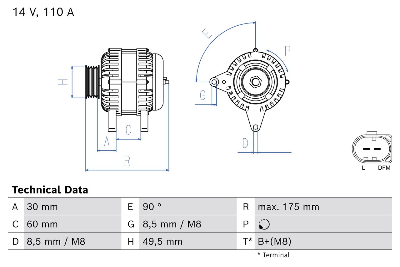 Generator / alternator 0 986 082 940 BOSCH
