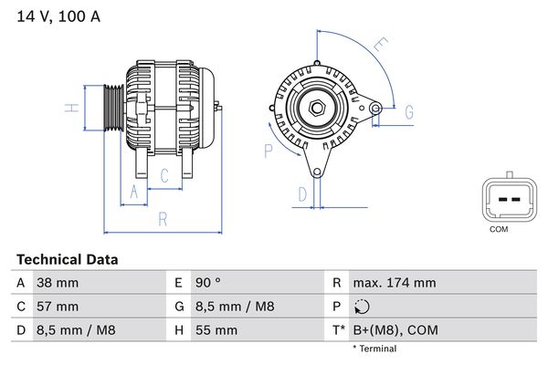 Generator / Alternator 0 986 083 200 BOSCH