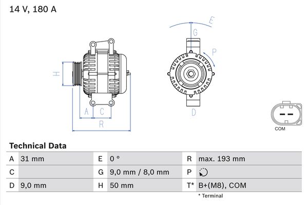 Generator / Alternator 0 986 083 220 BOSCH