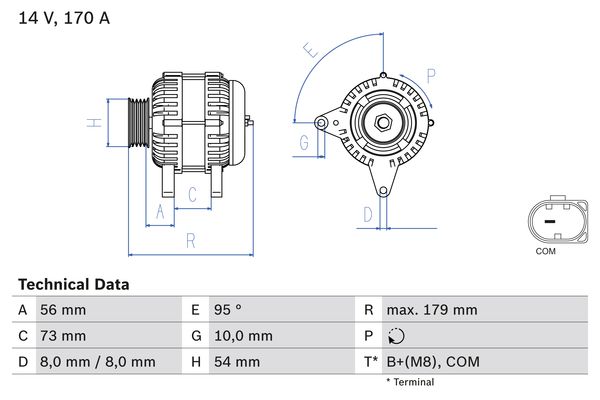 Generator / Alternator 0 986 083 470 BOSCH