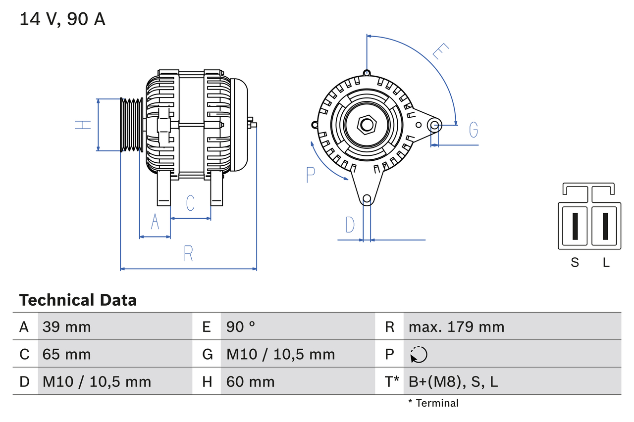 Generator / Alternator 0 986 083 480 BOSCH