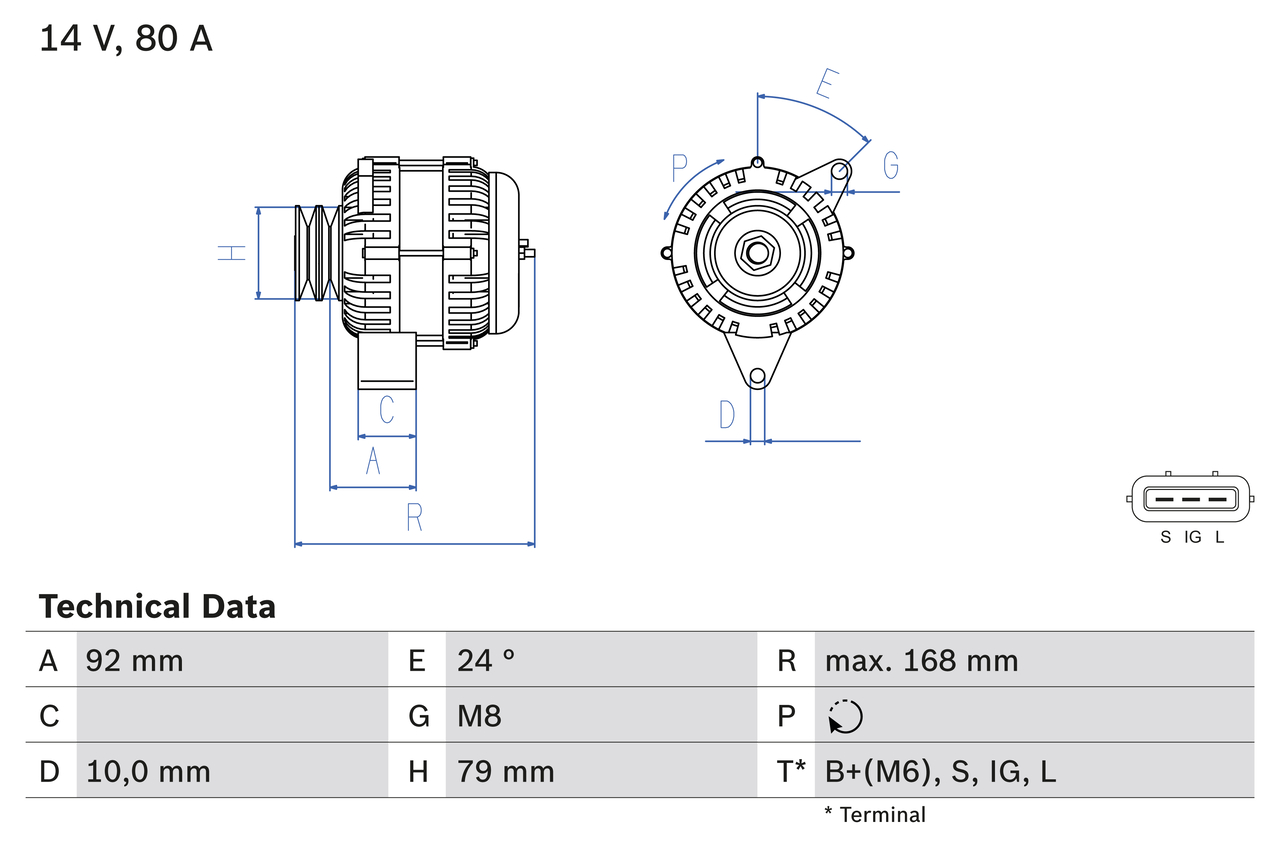 Generator / Alternator 0 986 083 720 BOSCH