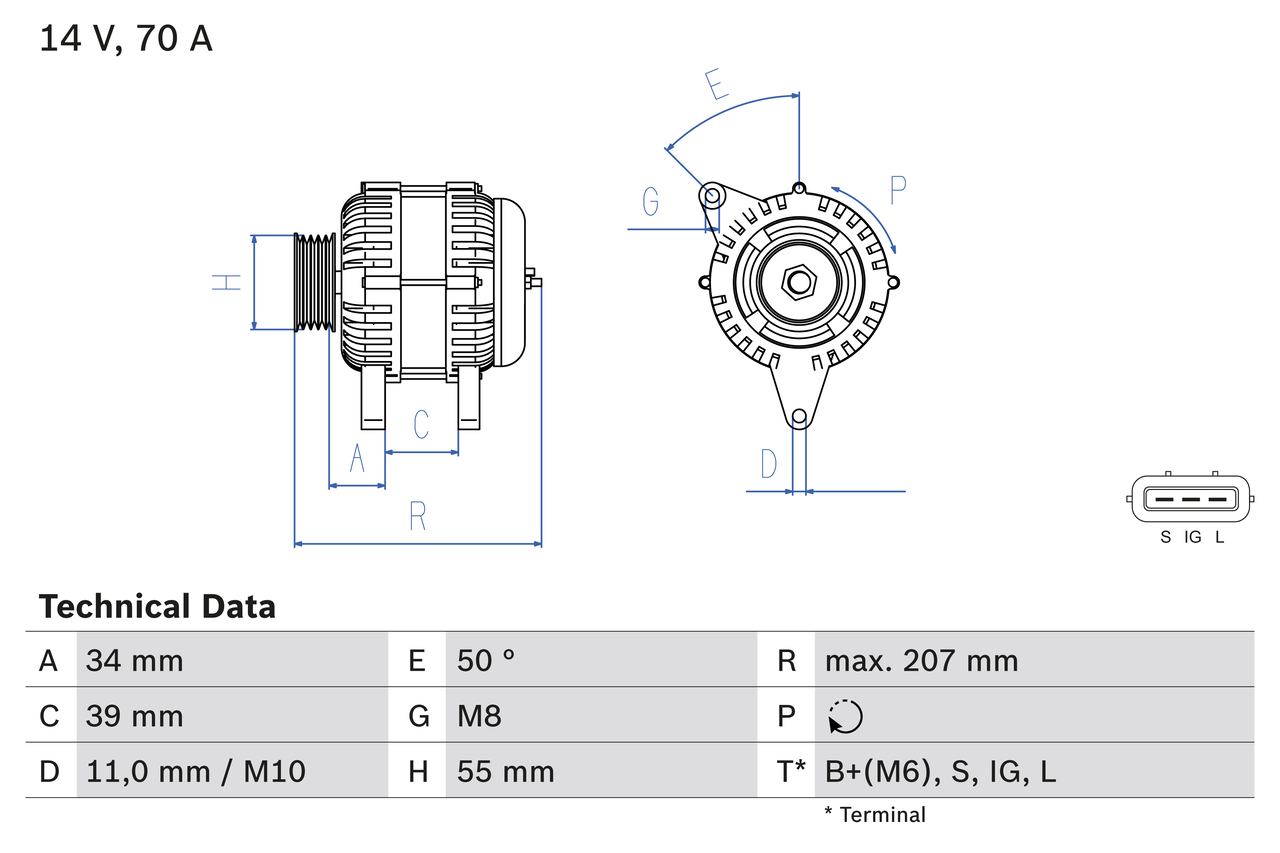 Generator / Alternator 0 986 083 880 BOSCH