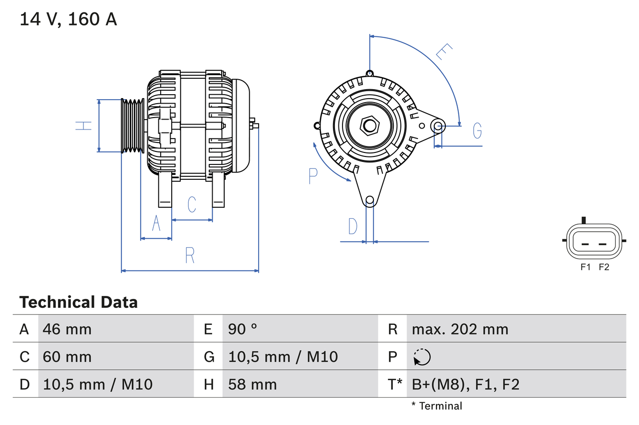 Generator / Alternator 0 986 083 900 BOSCH