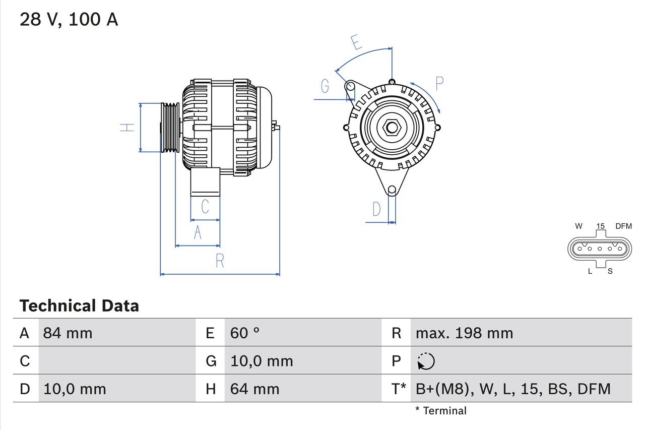 Generator / Alternator 0 986 083 950 BOSCH