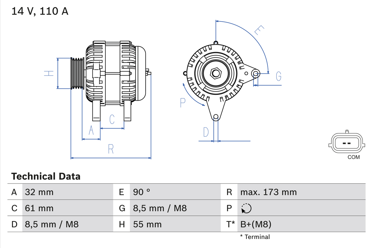 Generator / Alternator 0 986 083 980 BOSCH
