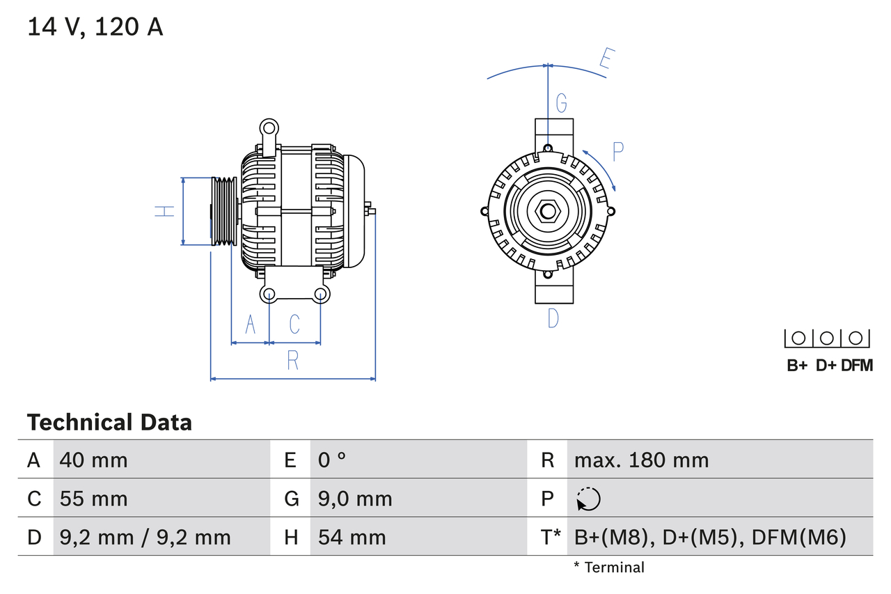 Generator / Alternator 0 986 084 160 BOSCH