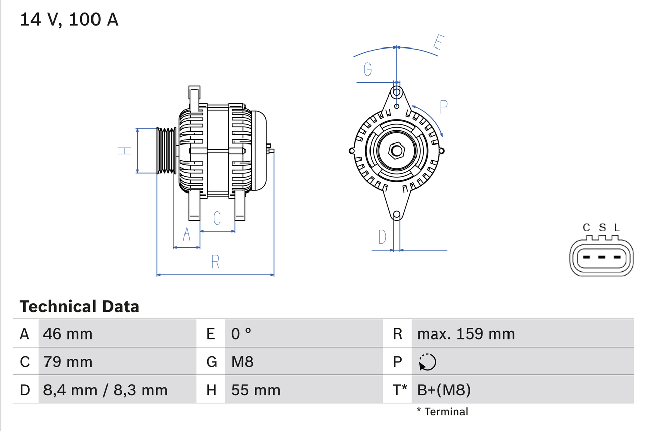 Generator / Alternator 0 986 084 440 BOSCH
