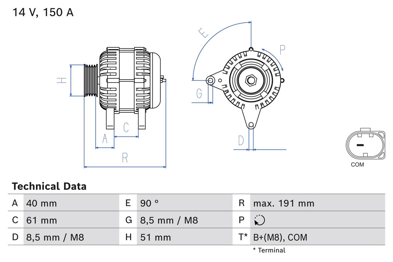 Generator / alternator 0 986 085 020 BOSCH