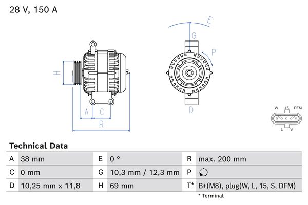 Generator / Alternator 0 986 085 360 BOSCH