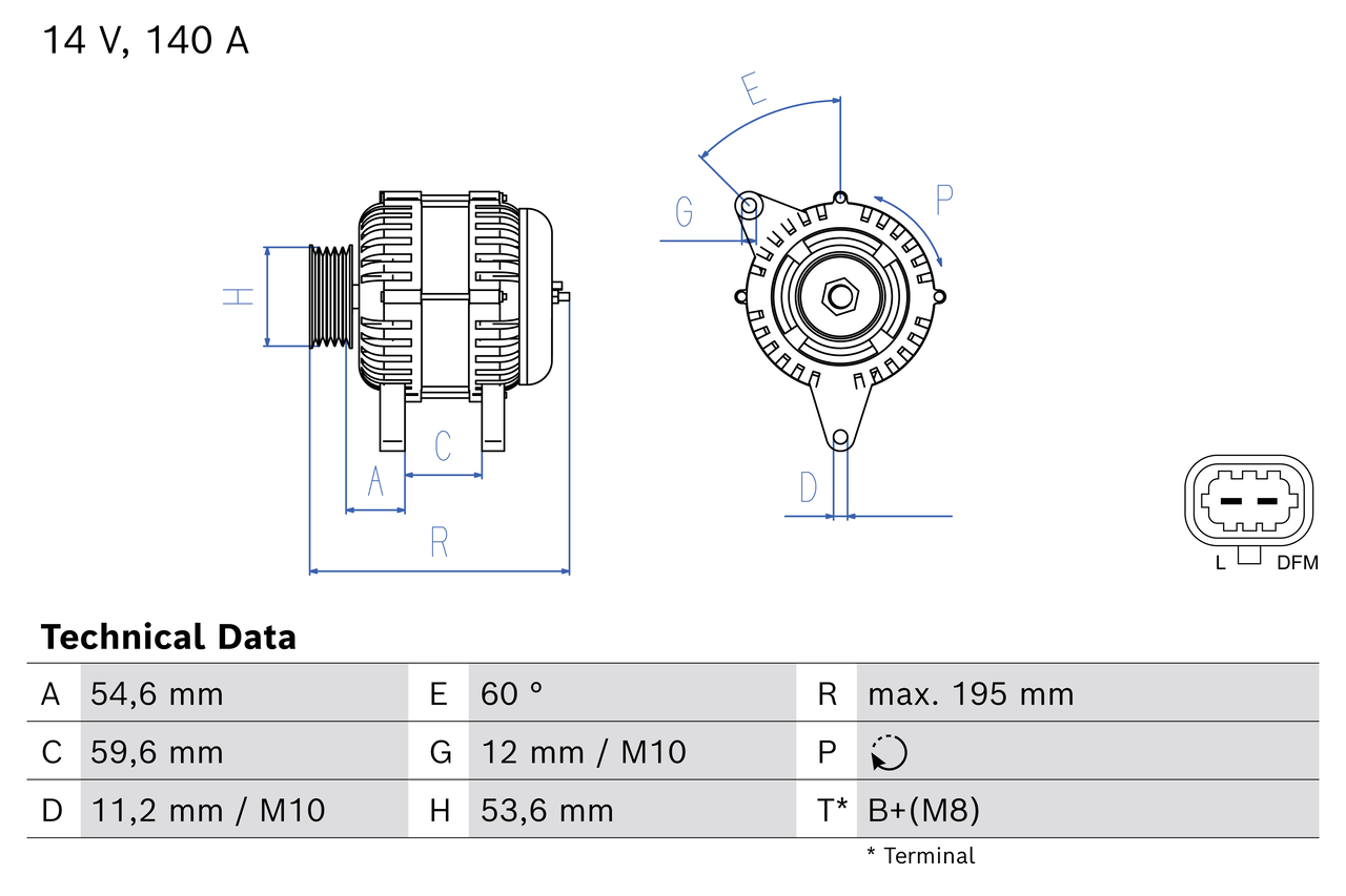 Generator / alternator 0 986 085 480 BOSCH