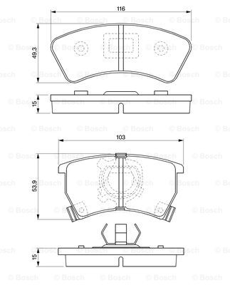 set placute frana,frana disc 0 986 424 006 BOSCH