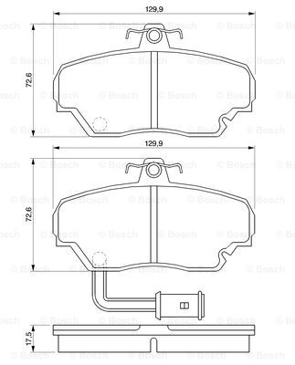 set placute frana,frana disc 0 986 424 012 BOSCH
