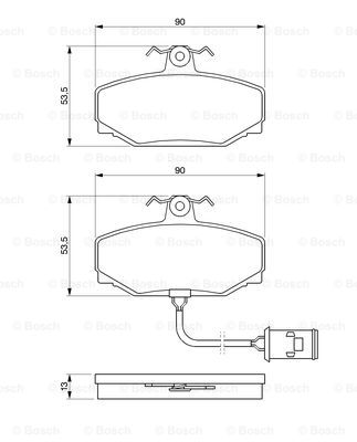 set placute frana,frana disc 0 986 424 019 BOSCH