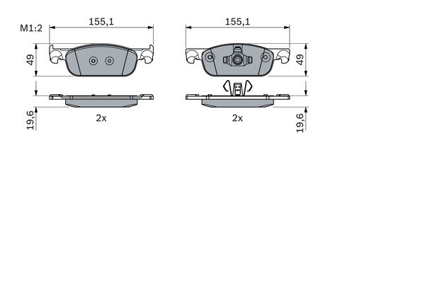 Set placute frana,frana disc 0 986 424 021 BOSCH